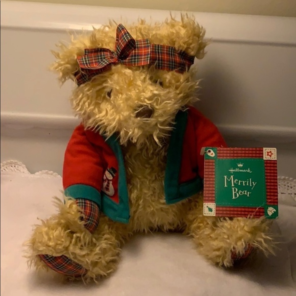Hallmark MERRILY BEAR plush Christmas bear
